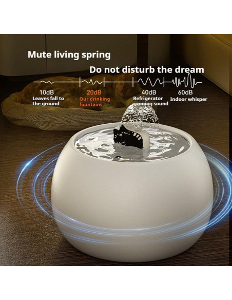 Fuente de Agua Cerámica para Gatos CHENGPIN 1.5L Automática