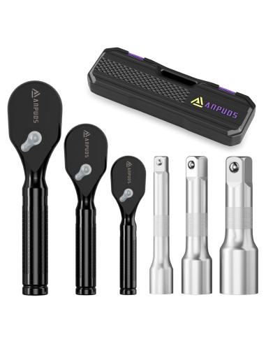 Juego de Llaves de Carraca Cortas ANPUDS 6 Piezas 72 Dientes