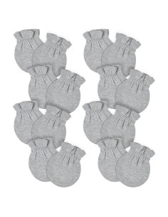 Mitones sin Rasguños Gerber 8-Pack Gris Melange 0-3 Meses