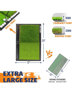 Alfombra de Golf JAYA GM0 Doble Césped con Bandeja 2