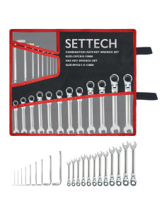 Juego de Llaves de Carraca Flexible SETTECH 21 Piezas