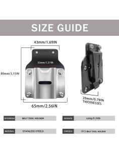 Soporte para Cinta Métrica QIAOTLB 0026 Acero Inoxidable 2