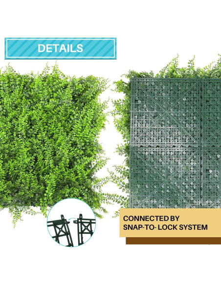 Paneles de Hiedra Falsa COARBOR 6 Piezas 50x50 cm