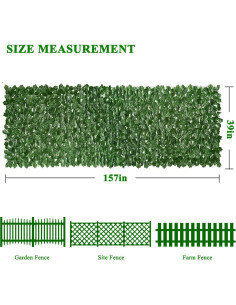 Pantalla de Privacidad iCover 99x399 cm Hoja de Arce Verde 2