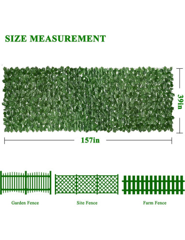 Pantalla de Privacidad iCover 99x399 cm Hoja de Arce Verde