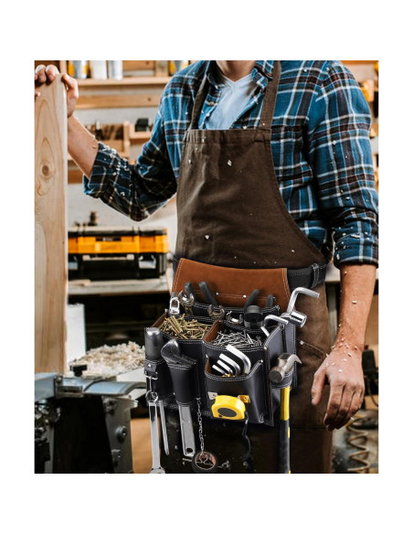 Bolsa de Herramientas ARCFOX con Cinturón de Cuero 10 Bolsillos