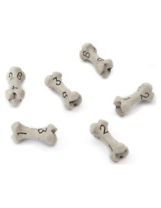 Juego de Dados D6 LYNX - Set de 6 Dados Hueso Blanco