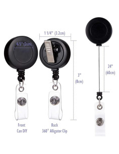 Sujetadores de Identificación QREEL 25 Piezas Clip Giratorio 2