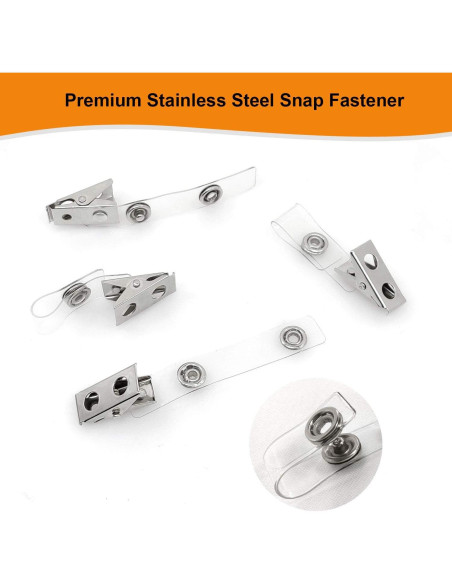 Clips de Metal Fushing 150 Pcs para Insignias y Tarjetas