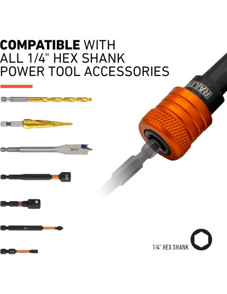 Soporte de Llave para Bits Railer 5pc - Hexagonal 1/4"