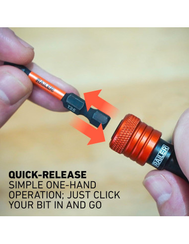 Soporte de Llave para Bits Railer 5pc - Hexagonal 1/4"