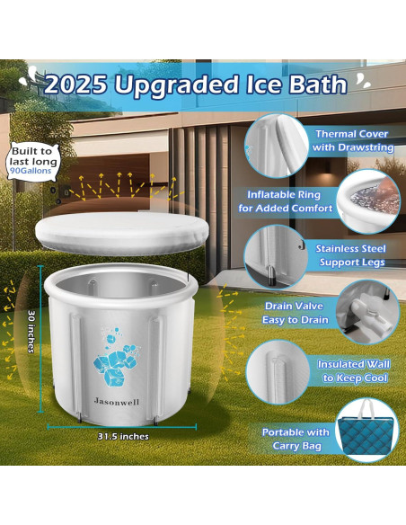 Tina de Baño de Hielo Jasonwell 90L para Atletas