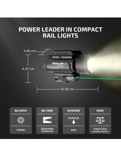 Linterna Táctica OLIGHT Baldr Pro 1350 Lúmenes Verde 2