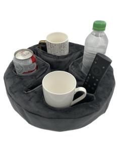 Soporte de almohada para taza Xchouxer, 4 compartimentos, Gris
