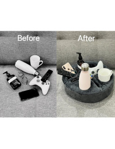 Soporte de almohada para taza Xchouxer, 4 compartimentos, Gris 2