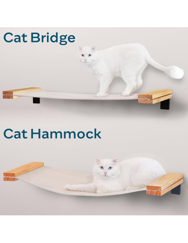 Hamaca para Gatos Sand Peak 86x33 cm Madera Sólida