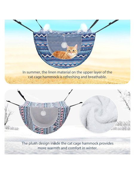 Hamaca para Gato Unittype 2 Piezas Doble Capa Boho