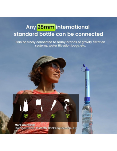 Filtro de Agua Purewell K8612 8PCS Supervivencia Camping