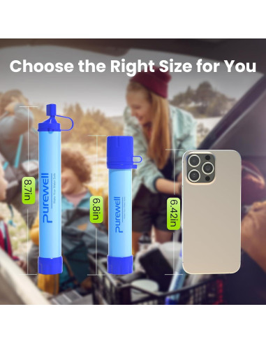 Filtro de Agua Purewell K8612 8PCS Supervivencia Camping