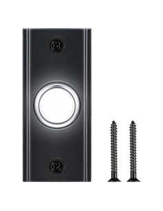 Dreyoo Botón de Timbre Iluminado Negro 7.1x3.2 cm
