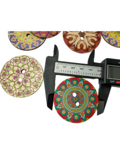 Set de 30 Botones de Madera Grandes Mahaohao 50mm Mixtos 2