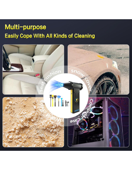 Soplador de Aire Comprimido Hertzborn 160000RPM 10000mAh