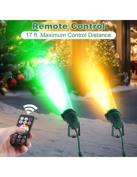 Foco LED RGB Enhon 2 Piezas Exterior a Prueba de Agua