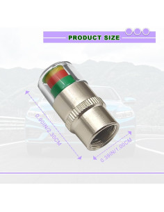 8 Tapones de Válvula de Presión de Neumáticos KEVWR Universal 2