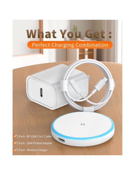 Cargador Inalámbrico Magnético AIOXQNL 15W para iPhone y AirPods