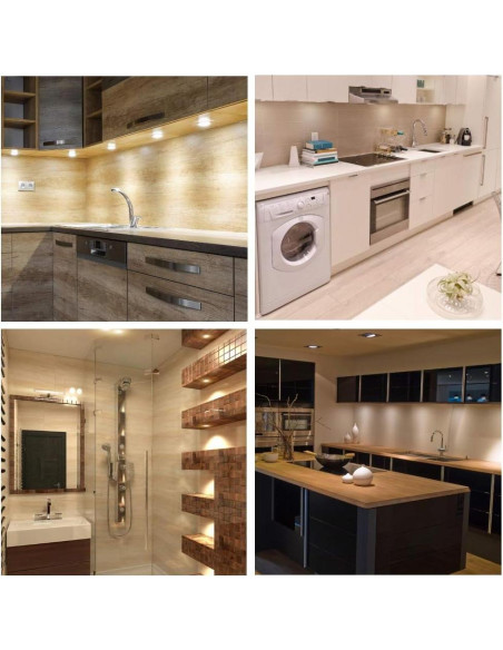 Luces LED EShine Puck Bajo Gabinete 3 Piezas Regulables