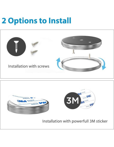 Luces LED EShine Puck Bajo Gabinete 3 Piezas Regulables