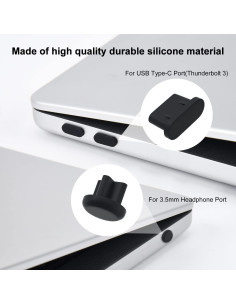 10 Tapas de Polvo para Puertos MacBook Air/Pro 2025-2018 2