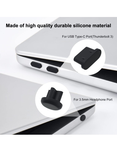 10 Tapas de Polvo para Puertos MacBook Air/Pro 2025-2018