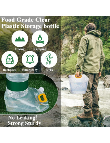 Bolsa de Agua Colapsable Jingmore 5L 72 Unidades Camping