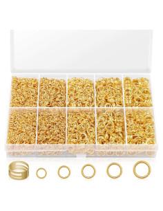 4600 Anillas de Salto Doradas PAXCOO + Herramienta Abridora