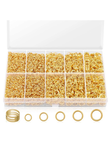 4600 Anillas de Salto Doradas PAXCOO + Herramienta Abridora