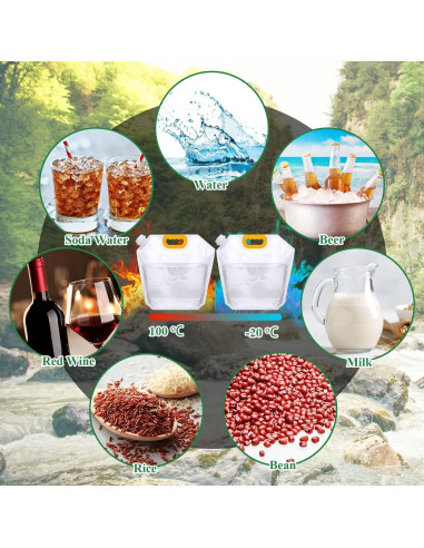 Bolsa de Agua Colapsable Jingmore 5L 72 Unidades Camping