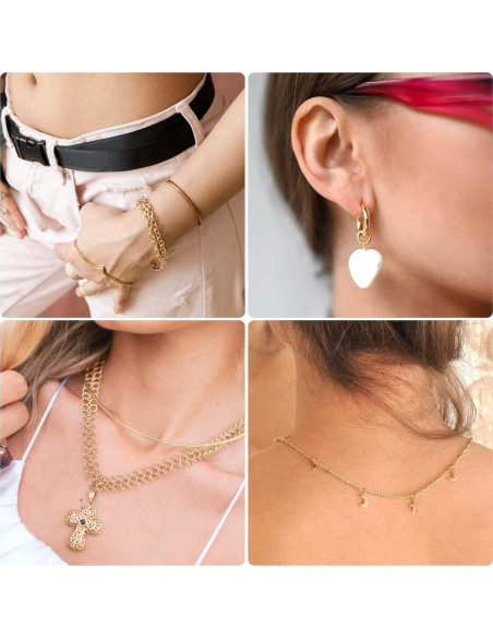 4600 Anillas de Salto Doradas PAXCOO + Herramienta Abridora 4600 Anillas de Salto Doradas PAXCOO + Herramienta Abridora