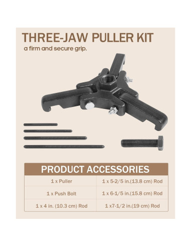 Extractor de Amortiguador Armónico bylikeho 3 Garras 1.74 kg