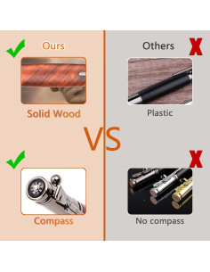 Bolígrafo táctico SHALORY con clip y recargas extra 2