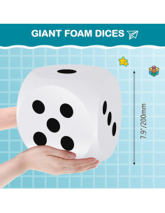 Dado de Espuma Grande Shappy 20.1 cm Blanco para Juegos 2