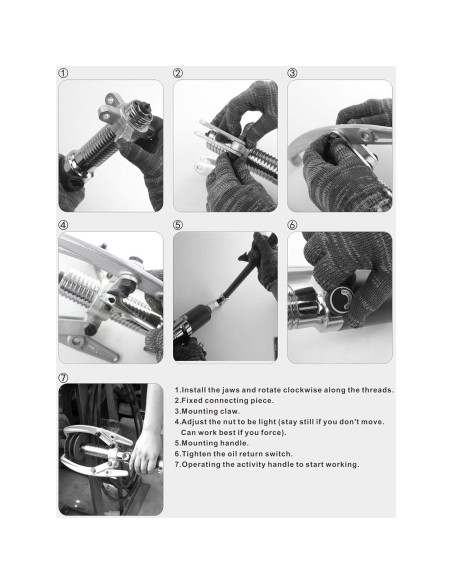 Juego de Extractores Hidráulicos UTZIKO 10T 2/3 Mandíbulas