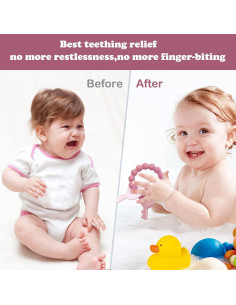 Llaves de Dentición YAPROMO para Bebés 3-18 Meses Silicona BPA Free 2