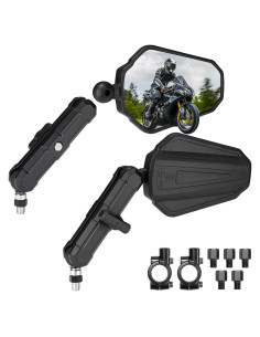 Espejos KEMIMOTO para Motocicleta M8 M10 Ajustables 360