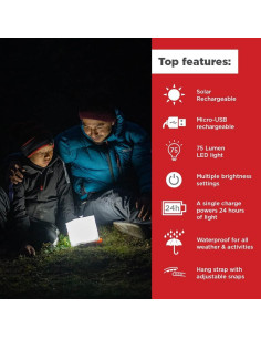 Linterna Solar LuminAID Inflable LED 75 Lúmenes Camping 2