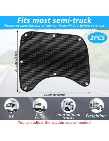 Sombrillas Laterales para Ventanas de Camiones Semi Sibosen 60x55cm
