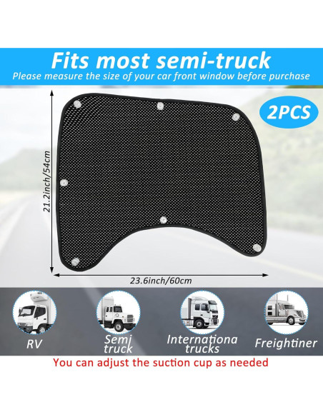 Sombrillas Laterales para Ventanas de Camiones Semi Sibosen 60x55cm