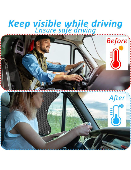 Sombrillas Laterales para Ventanas de Camiones Semi Sibosen 60x55cm