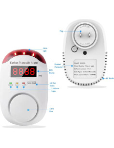 Detector de Monóxido de Carbono Colorwell WA996 LED 2 Pcs 2