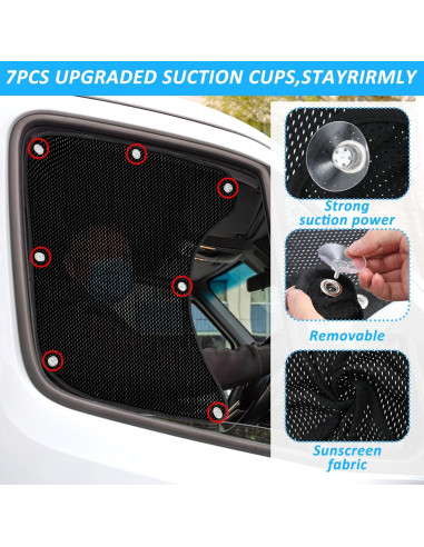 Sombrillas Laterales para Ventanas de Camiones Semi Sibosen 60x55cm